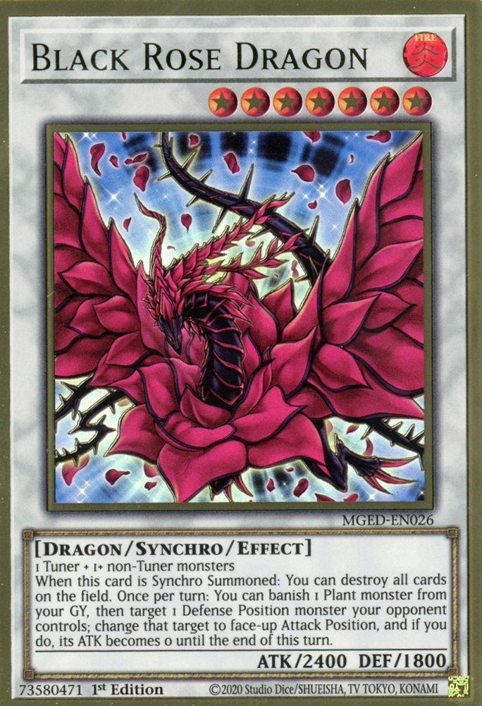 Black Rose Dragon [MGED-EN026] Gold Rare | Gamers Paradise