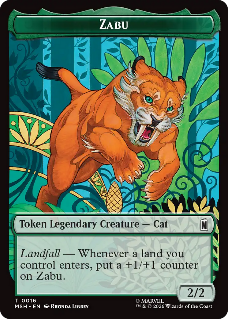 Redwing // Zabu Double-Sided Token [Marvel Super Heroes Tokens] | Gamers Paradise