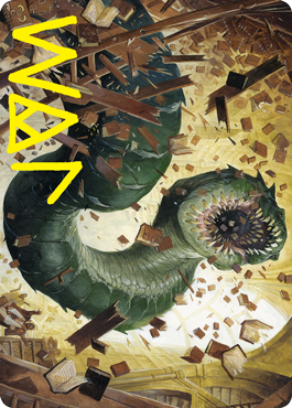Bookwurm Art Card (Gold-Stamped Signature) [Strixhaven: School of Mages Art Series] | Gamers Paradise