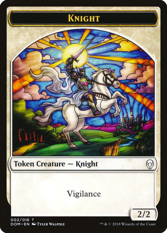 Knight Token (002/016) [Dominaria Tokens] | Gamers Paradise