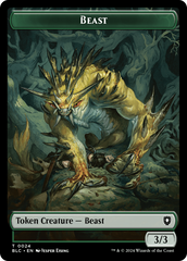 Beast (024) // Treasure Double-Sided Token [Bloomburrow Commander Tokens] | Gamers Paradise