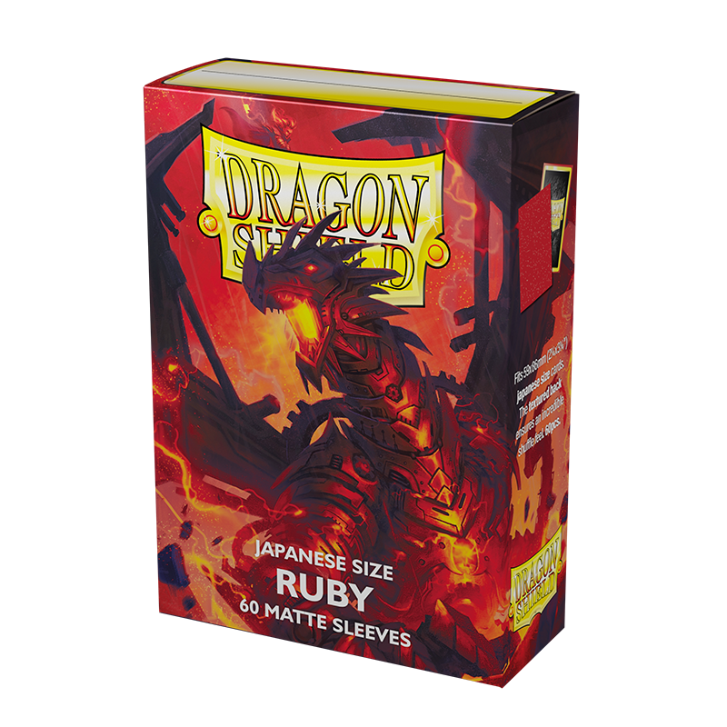 Dragon Shield: Japanese Size 60ct Sleeves - Ruby (Matte) | Gamers Paradise