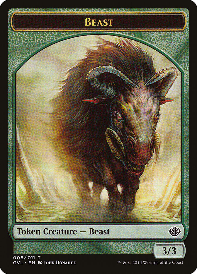Beast Token (008/011) (Garruk vs. Liliana) [Duel Decks Anthology Tokens] | Gamers Paradise
