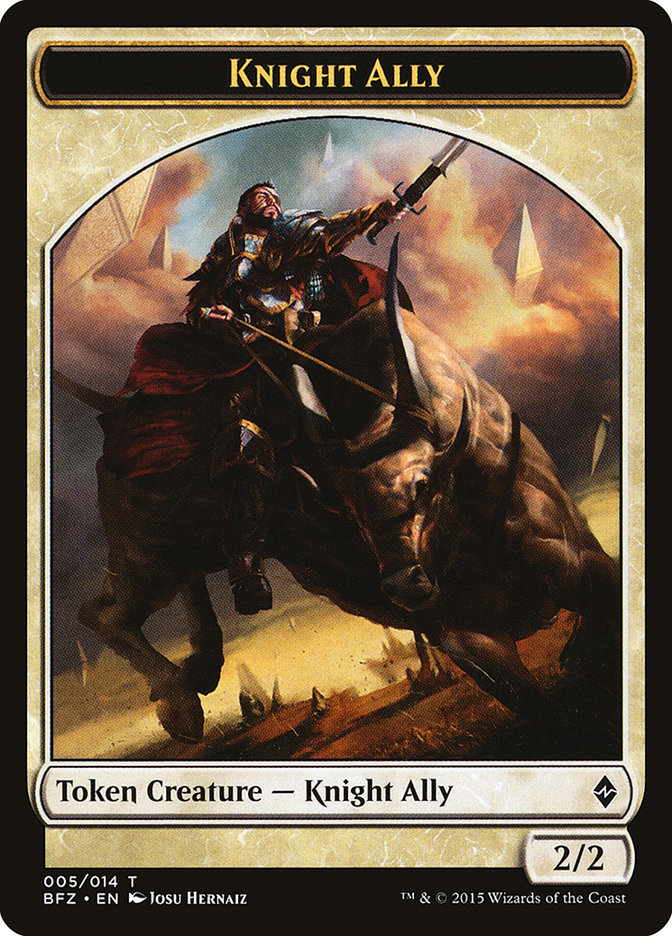 Knight Ally Token [Battle for Zendikar Tokens] | Gamers Paradise