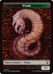Eldrazi Spawn // Worm Double-Sided Token [Secrets of Strixhaven Commander Tokens] | Gamers Paradise