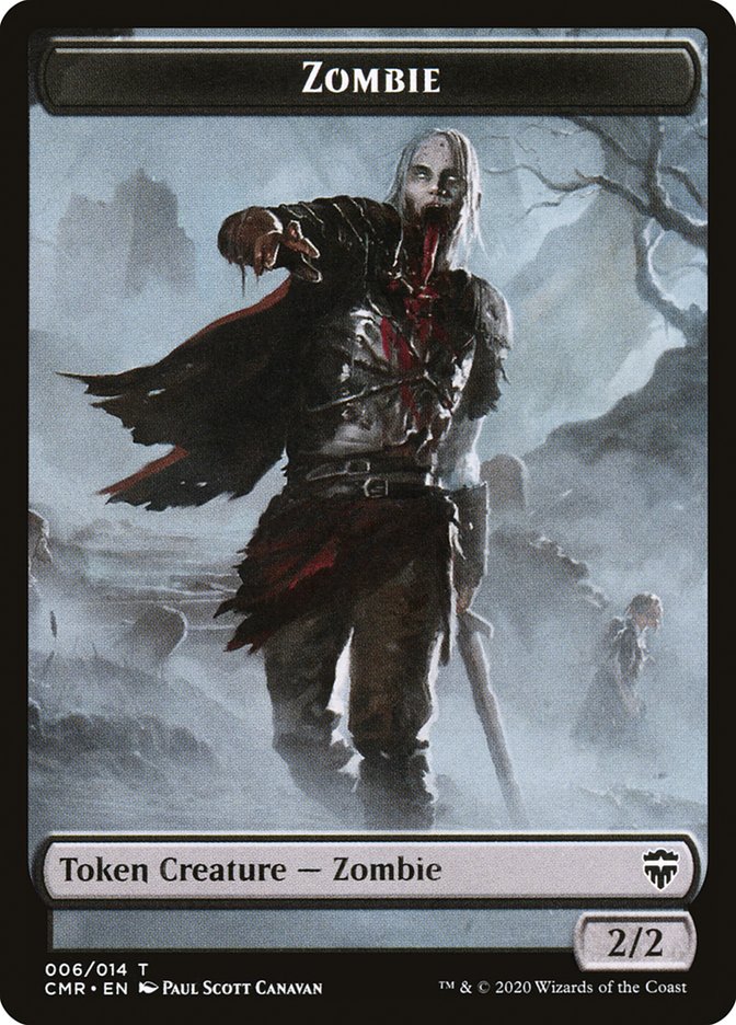 Salamander Warrior // Zombie Double-Sided Token [Commander Legends Tokens] | Gamers Paradise
