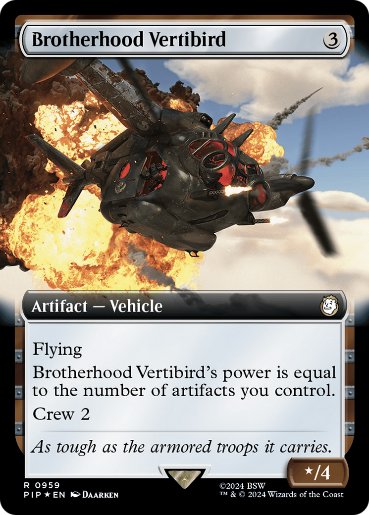 Brotherhood Vertibird (Extended Art) (Surge Foil) [Fallout] | Gamers Paradise