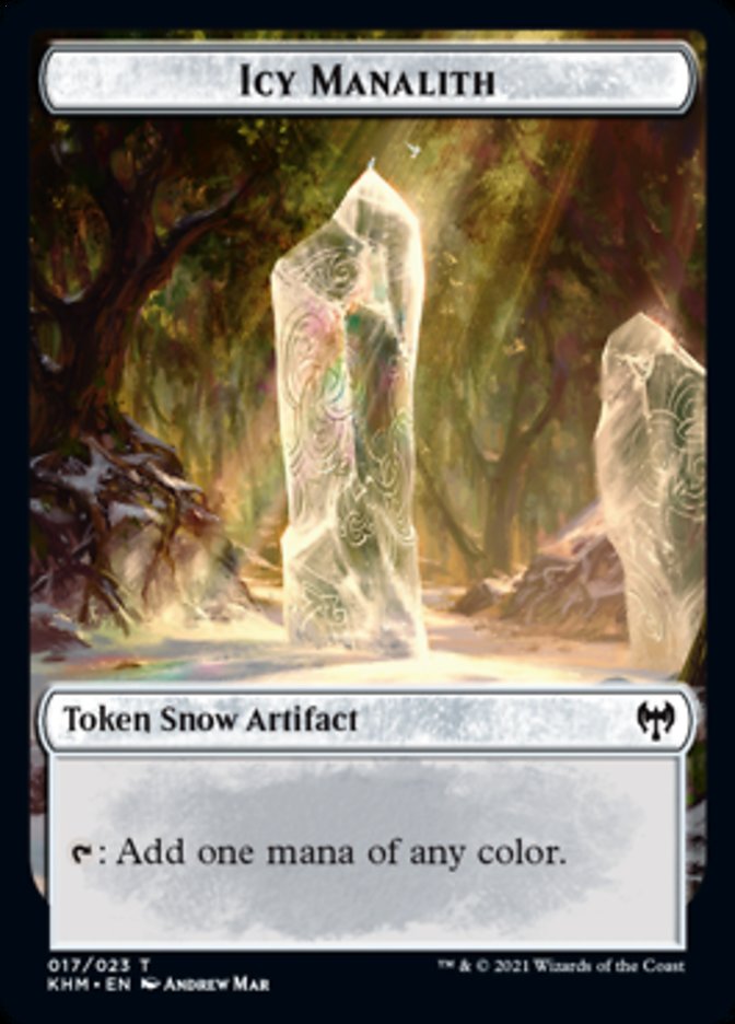Icy Manalith Token [Kaldheim Tokens] | Gamers Paradise