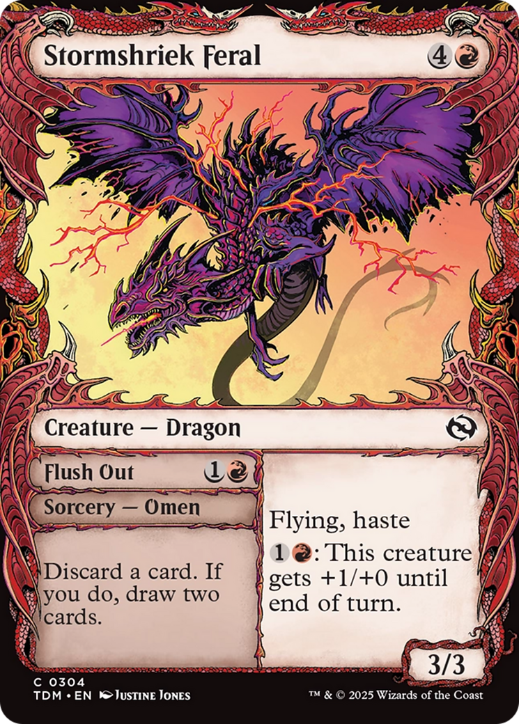 Stormshriek Feral (Showcase) [Tarkir: Dragonstorm] | Gamers Paradise