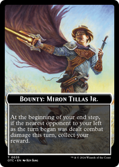 Bounty: Miron Tillas Jr. // Bounty Rules Double-Sided Token [Outlaws of Thunder Junction Commander Tokens] | Gamers Paradise