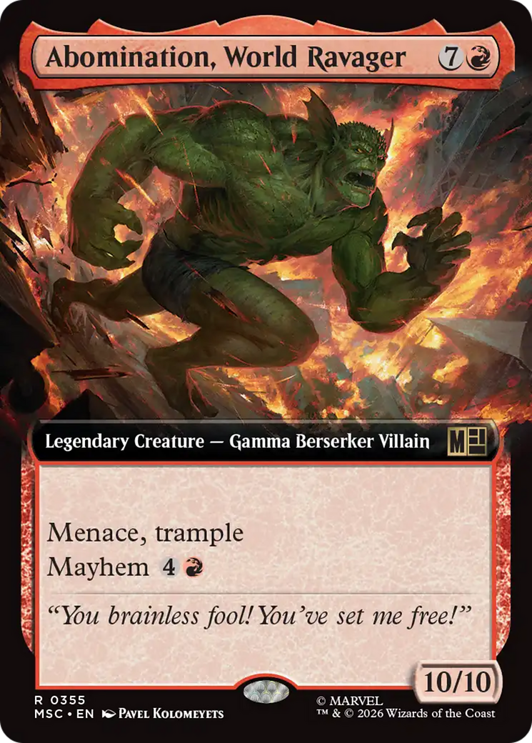 Abomination, World Ravager (Extended Art) [Marvel Super Heroes Commander] | Gamers Paradise