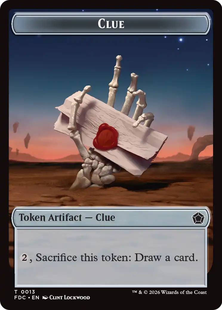 Angel (0002) // Clue Double-Sided Token [Foundations Commander Tokens] | Gamers Paradise