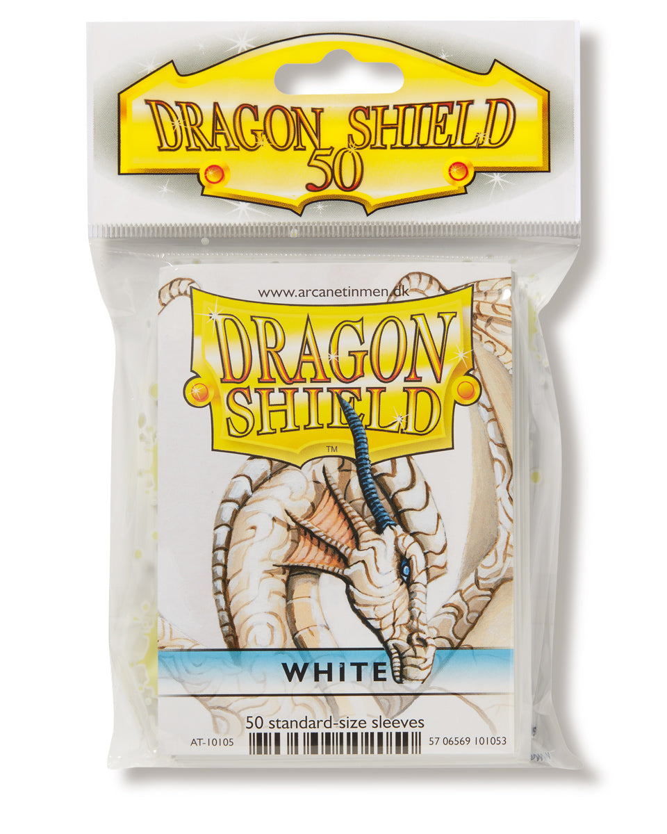 Dragon Shield: Standard 50ct Sleeves - White (Classic) | Gamers Paradise