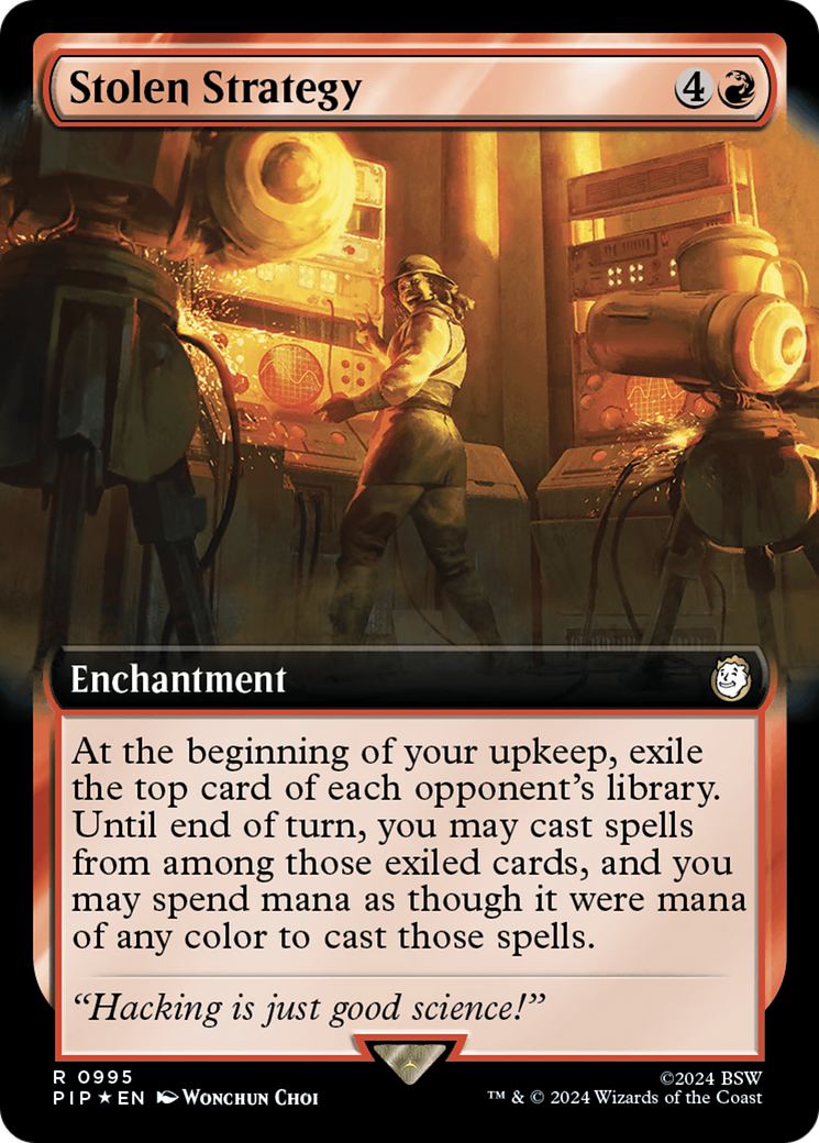 Stolen Strategy (Extended Art) (Surge Foil) [Fallout] | Gamers Paradise