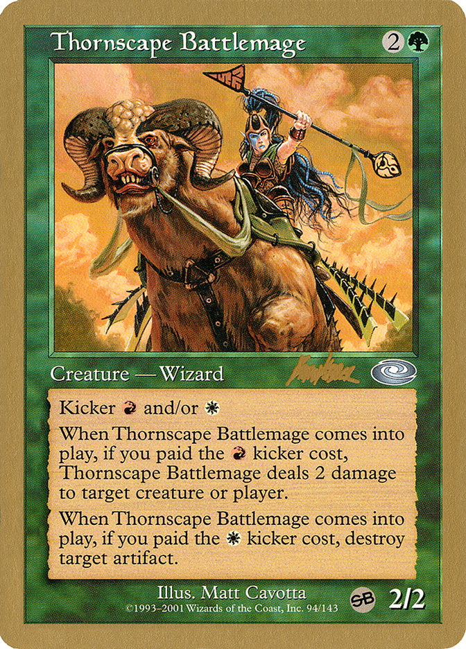 Thornscape Battlemage (Brian Kibler) (SB) [World Championship Decks 2002] | Gamers Paradise