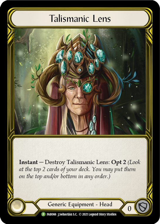 Talismanic Lens (Golden) [FAB066] (Promo)  Cold Foil | Gamers Paradise