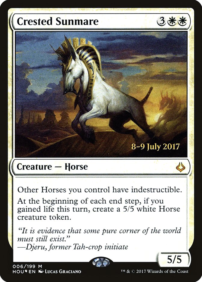 Crested Sunmare [Hour of Devastation Prerelease Promos] | Gamers Paradise