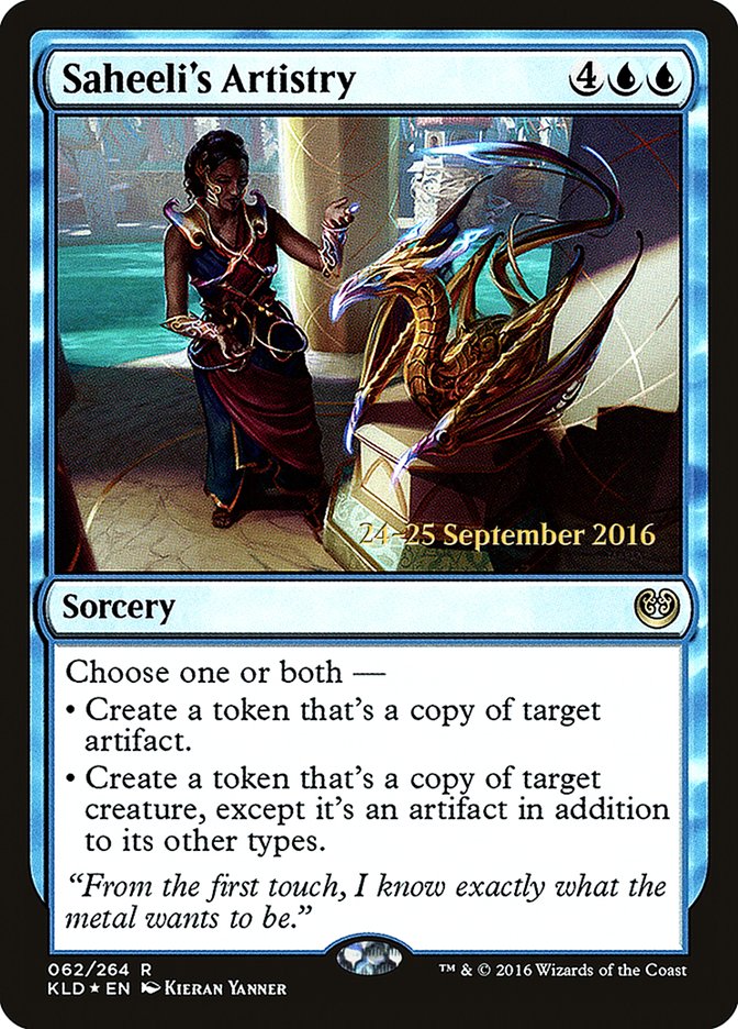 Saheeli's Artistry [Kaladesh Prerelease Promos] | Gamers Paradise