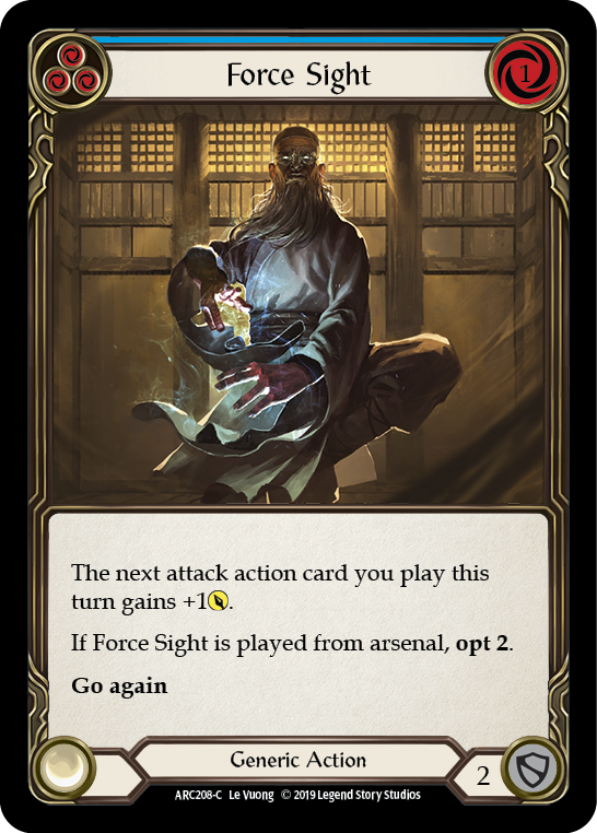 Force Sight (Blue) [ARC208-C] (Arcane Rising)  1st Edition Rainbow Foil | Gamers Paradise
