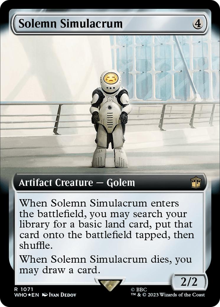 Solemn Simulacrum (Extended Art) (Surge Foil) [Doctor Who] | Gamers Paradise