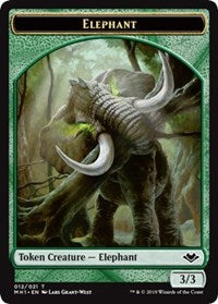 Elephant (012) // Spirit (016) Double-Sided Token [Modern Horizons Tokens] | Gamers Paradise