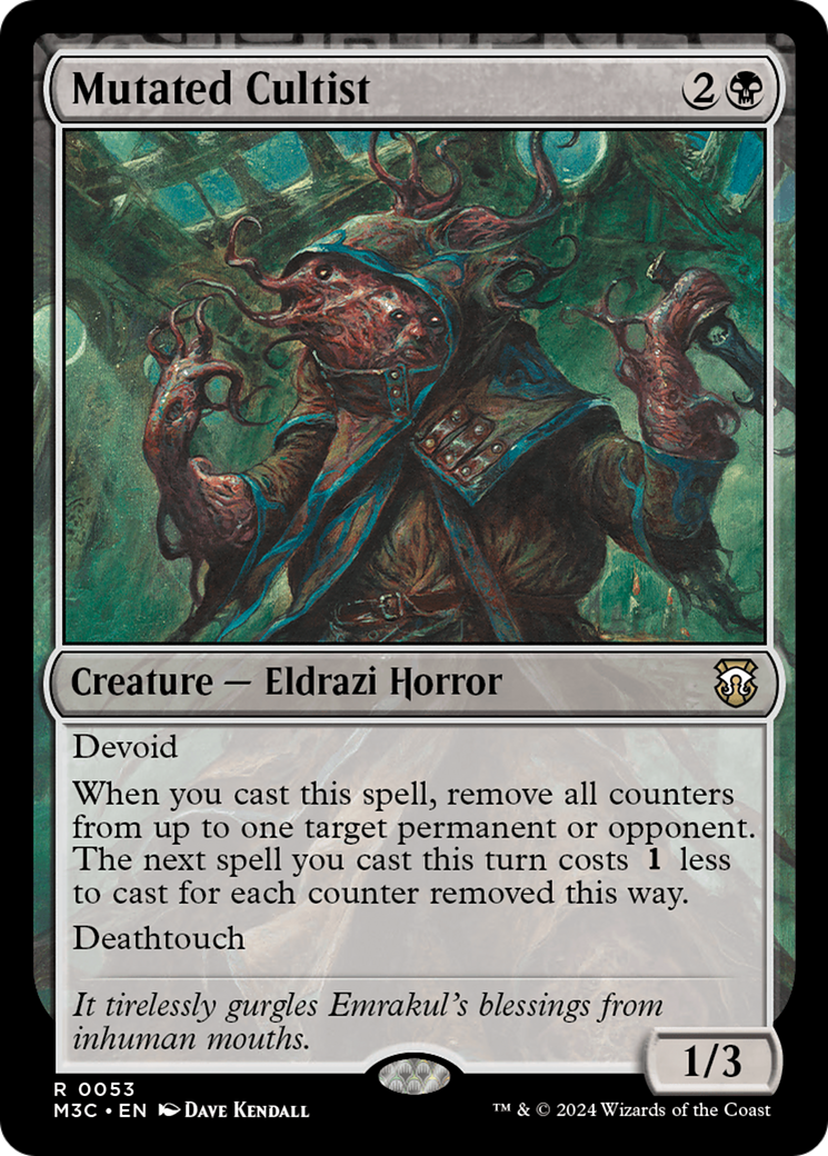 Mutated Cultist (Ripple Foil) [Modern Horizons 3 Commander] | Gamers Paradise