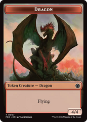 Dragon (0007) // Treasure Double-Sided Token [Foundations Commander Tokens] | Gamers Paradise