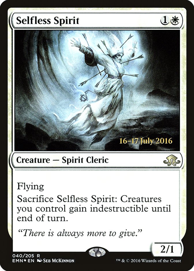 Selfless Spirit [Eldritch Moon Prerelease Promos] | Gamers Paradise