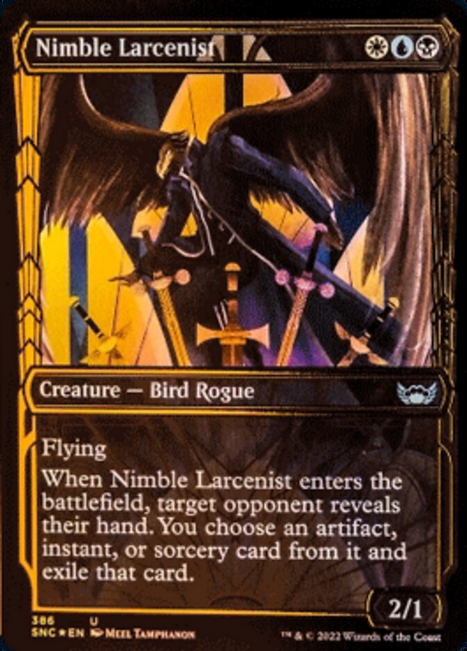Nimble Larcenist (Showcase Golden Age Gilded Foil) [Streets of New Capenna] | Gamers Paradise