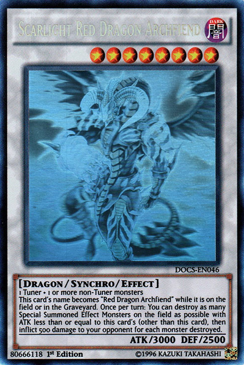 Scarlight Red Dragon Archfiend (Ghost) [DOCS-EN046] Ghost Rare | Gamers Paradise