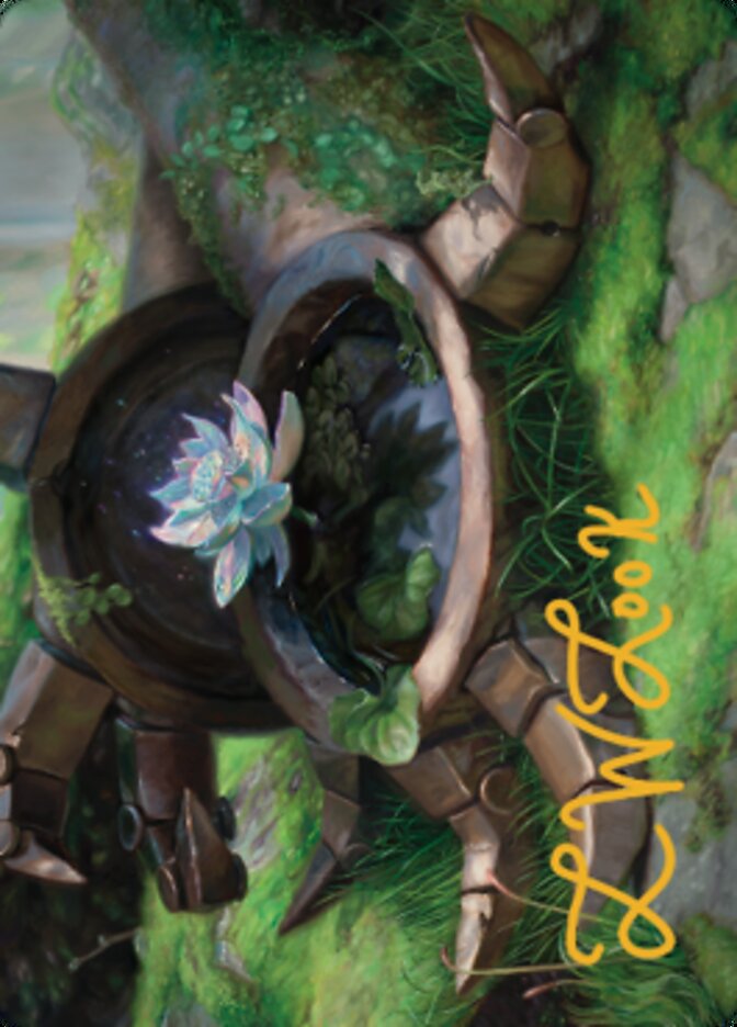 Timeless Lotus Art Card (Gold-Stamped Signature) [Dominaria United Art Series] | Gamers Paradise