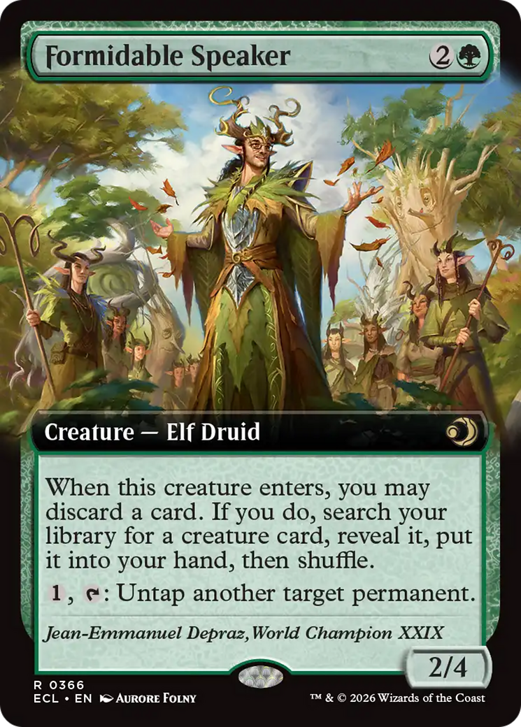 Formidable Speaker (Extended Art) [Lorwyn Eclipsed] | Gamers Paradise