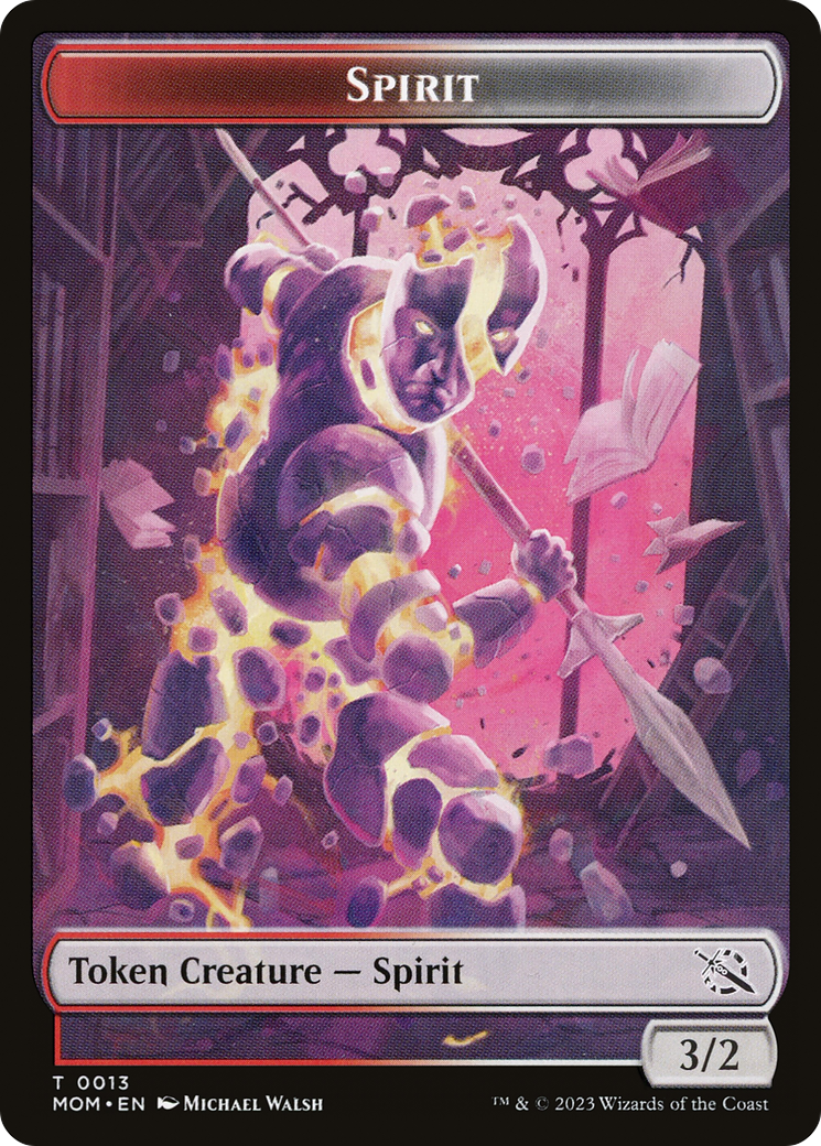 Treasure (21) // Spirit (13) Double-Sided Token [March of the Machine Tokens] | Gamers Paradise