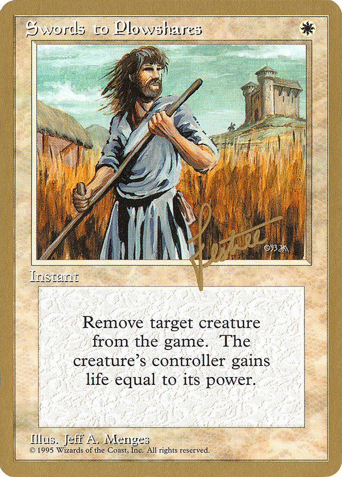 Swords to Plowshares (Bertrand Lestree) [Pro Tour Collector Set] | Gamers Paradise