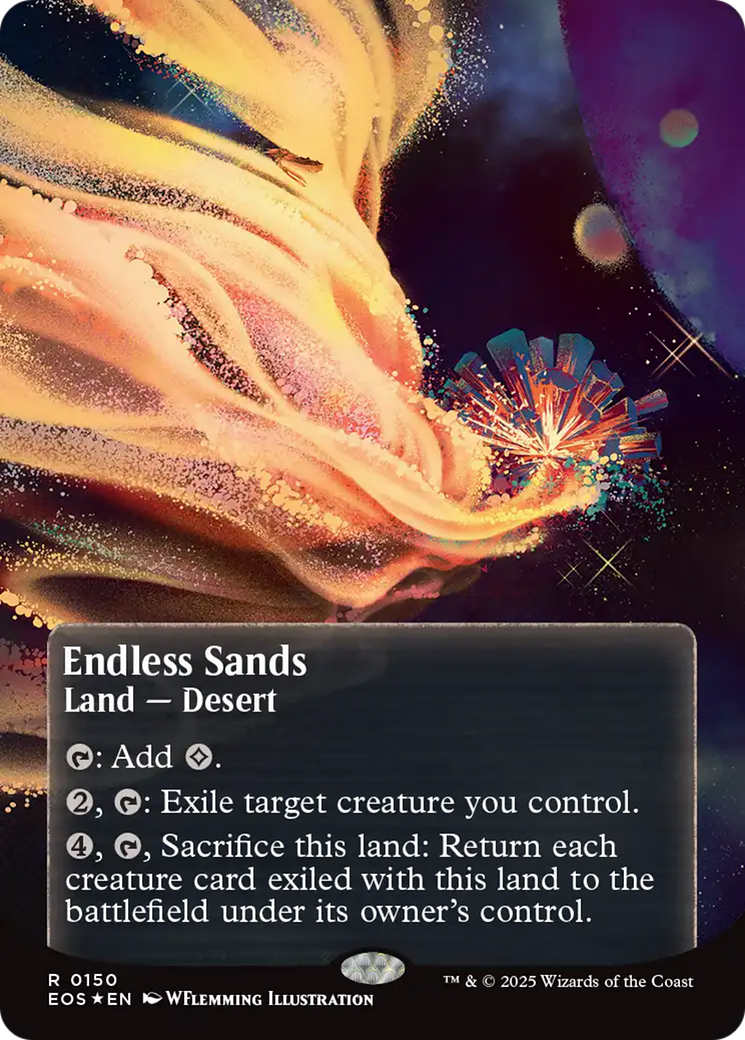 Endless Sands (0150) (Borderless) (Galaxy Foil) [Edge of Eternities: Stellar Sights] | Gamers Paradise