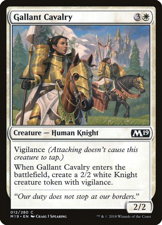 Gallant Cavalry [Core Set 2019] | Gamers Paradise