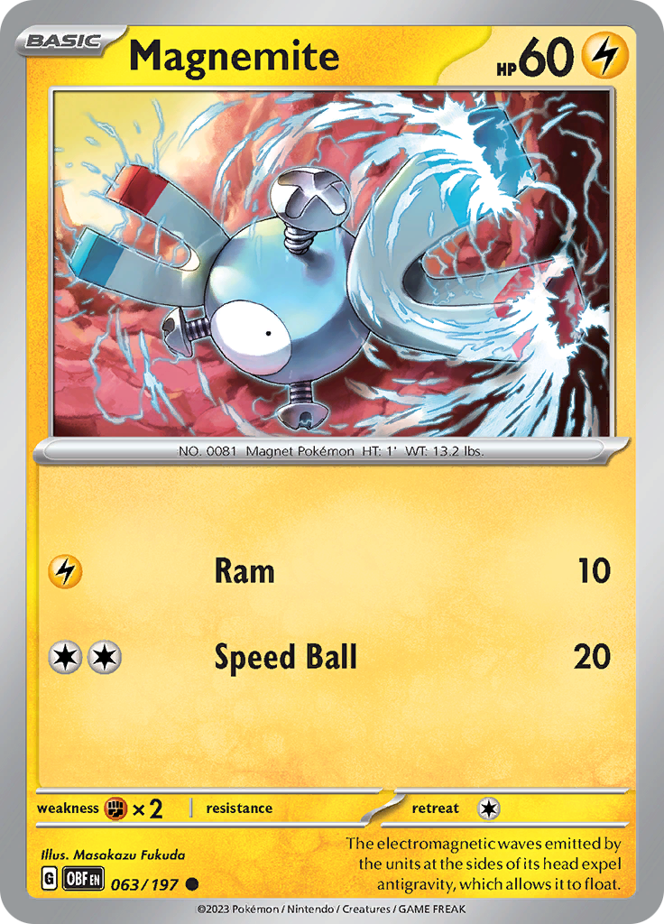 Magnemite (063/197) [Scarlet & Violet: Obsidian Flames] | Gamers Paradise