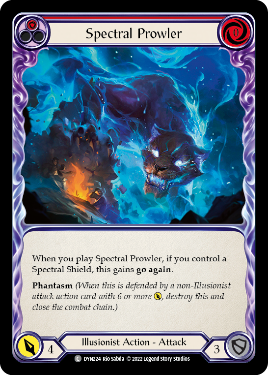 Spectral Prowler (Red) [DYN224] (Dynasty)  Rainbow Foil | Gamers Paradise