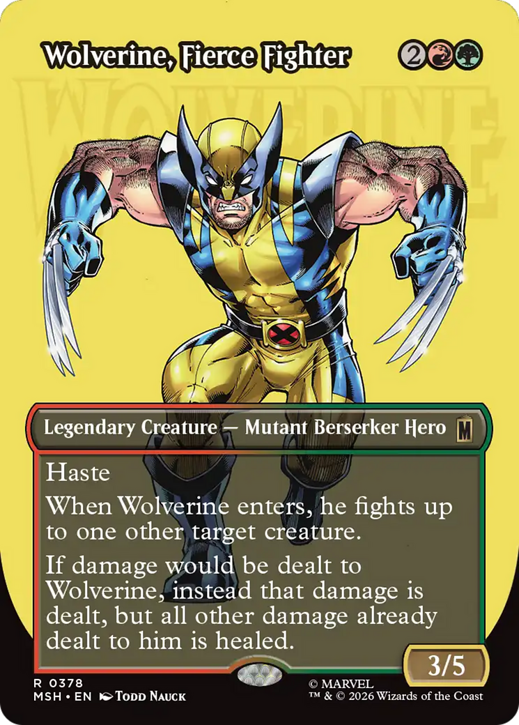 Wolverine, Fierce Fighter (Borderless) [Marvel Super Heroes] | Gamers Paradise