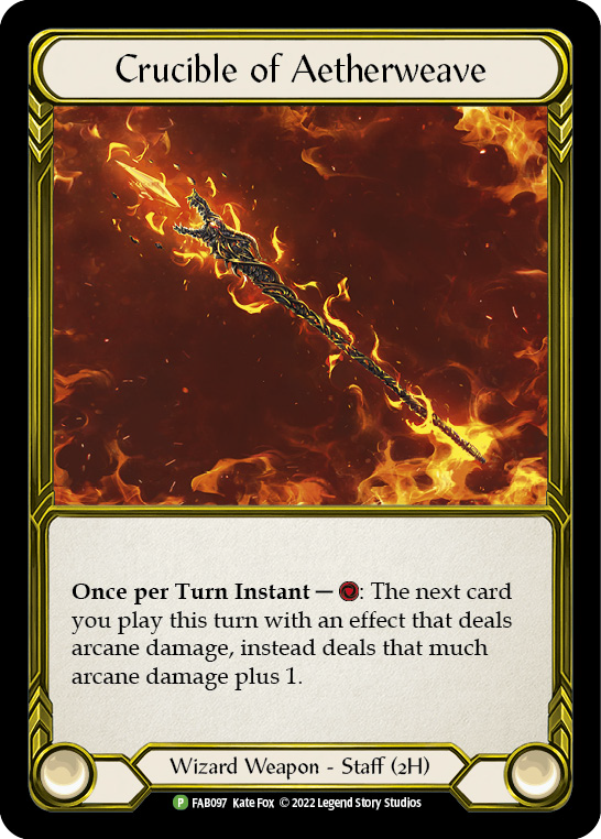 Crucible of Aetherweave (Golden) [FAB097] (Promo)  Cold Foil | Gamers Paradise