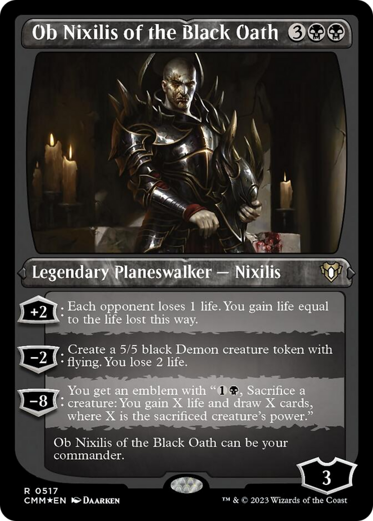 Ob Nixilis of the Black Oath (Foil Etched) [Commander Masters] | Gamers Paradise