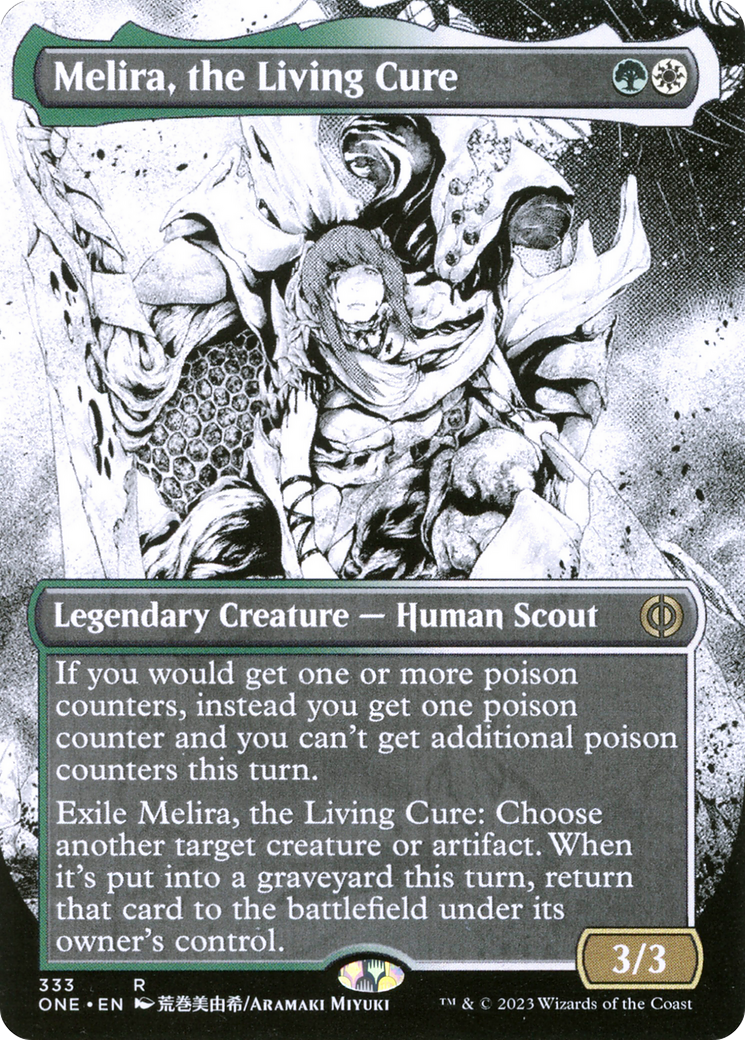 Melira, the Living Cure (Borderless Manga) [Phyrexia: All Will Be One] | Gamers Paradise