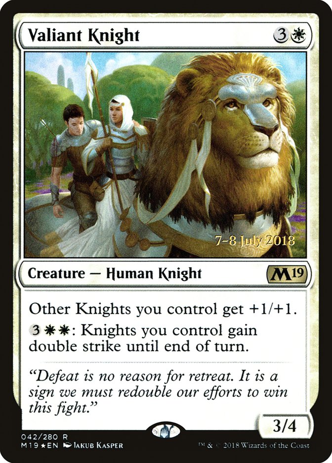 Valiant Knight [Core Set 2019 Prerelease Promos] | Gamers Paradise