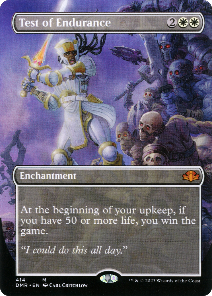 Test of Endurance (Borderless Alternate Art) [Dominaria Remastered] | Gamers Paradise