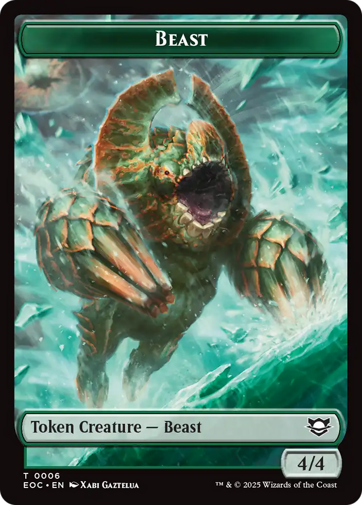 Beast (0006) // Elemental (0008) Double-Sided Token [Edge of Eternities Commander Tokens] | Gamers Paradise