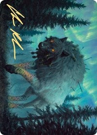 Sarulf, Realm Eater Art Card (Gold-Stamped Signature) [Kaldheim Art Series] | Gamers Paradise