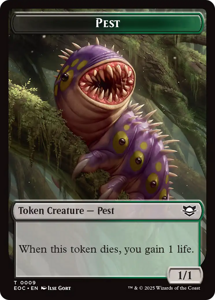 Beast (0006) // Pest Double-Sided Token [Edge of Eternities Commander Tokens] | Gamers Paradise