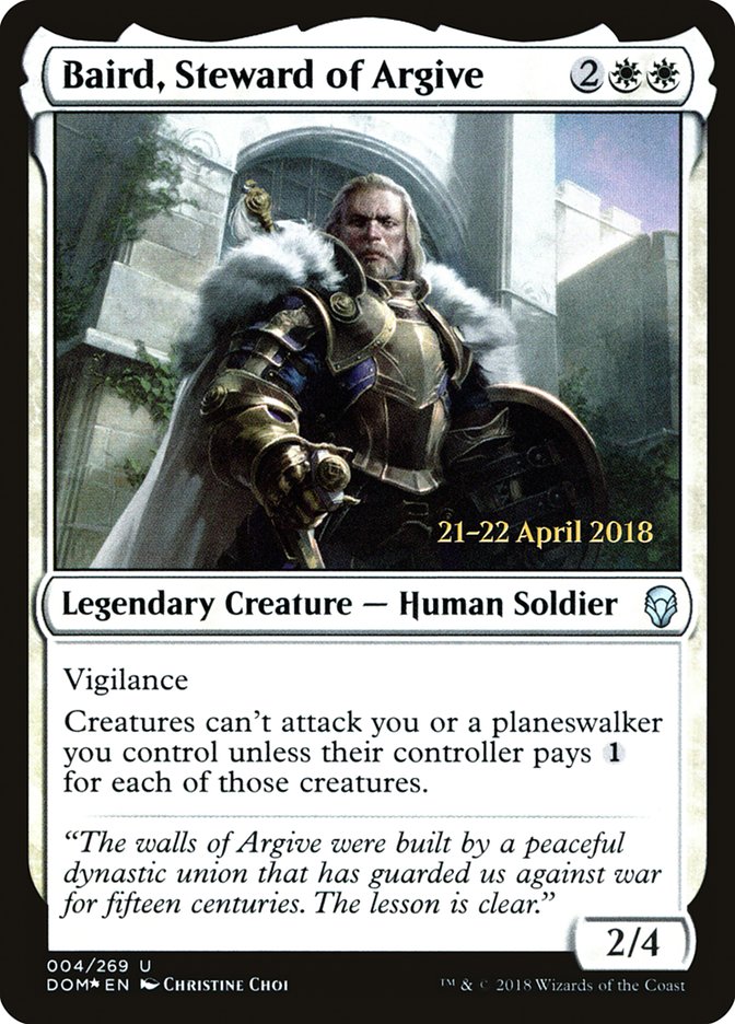 Baird, Steward of Argive [Dominaria Prerelease Promos] | Gamers Paradise