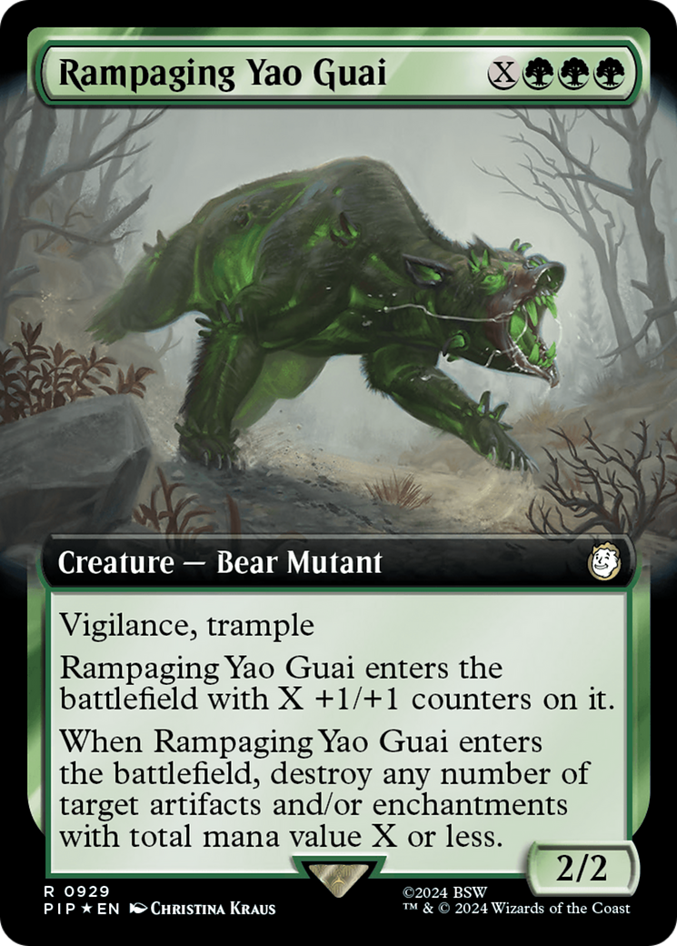 Rampaging Yao Guai (Extended Art) (Surge Foil) [Fallout] | Gamers Paradise