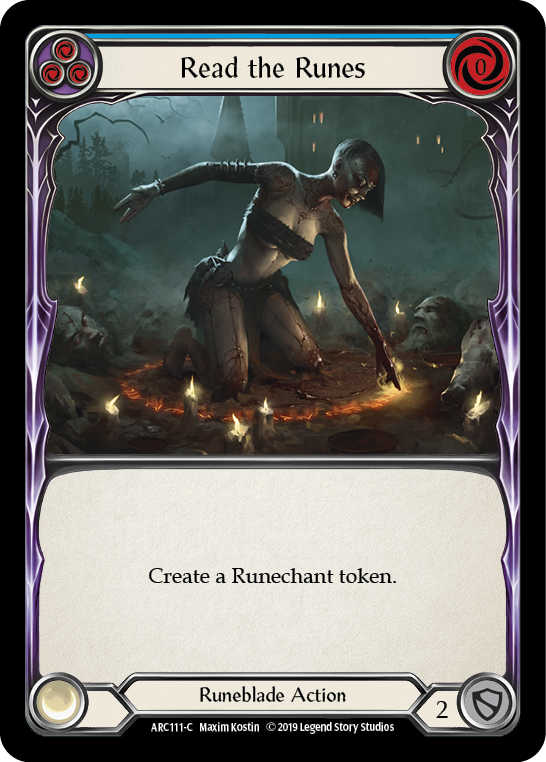 Read the Runes (Blue) [ARC111-C] (Arcane Rising)  1st Edition Rainbow Foil | Gamers Paradise